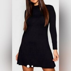 Nasty Gal Classic Black Long Sleeve Dress Shift Dress